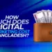 A brown wallet with Bangladeshi Taka notes, questioning the cost of digital marketing in Bangladesh.