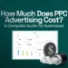 Infographic: How much does PPC advertising cost in 2025 - complete guide for businesses with dashboard on costs and conversions.