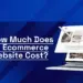 Techabyte guide: “How Much Does an Ecommerce Website Cost?” with tablet and laptop showing online store mockup.