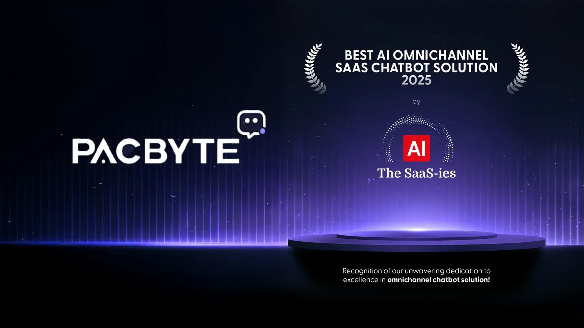 Pacbyte: The Best AI Omnichannel SaaS Chatbot Solution in 2025 by SaaS-ies Award