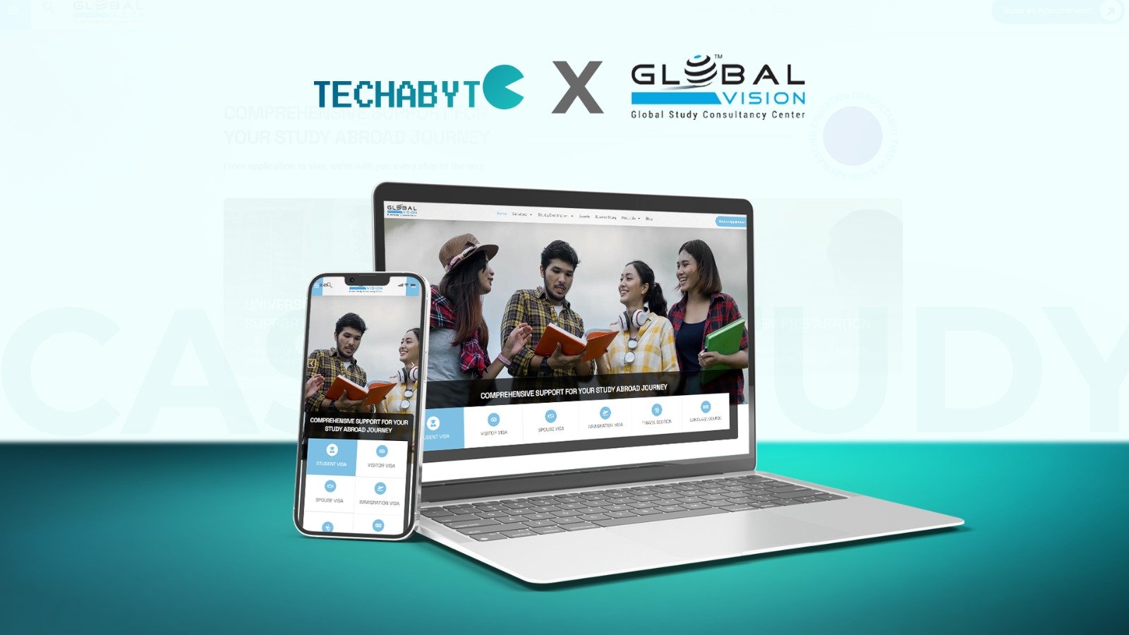 Case Study: Design & Development of the Global Vision BD Education Consultancy Website