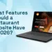 What features should a restaurant website have in 2026 – modern laptop displaying restaurant homepage with Techabyte branding